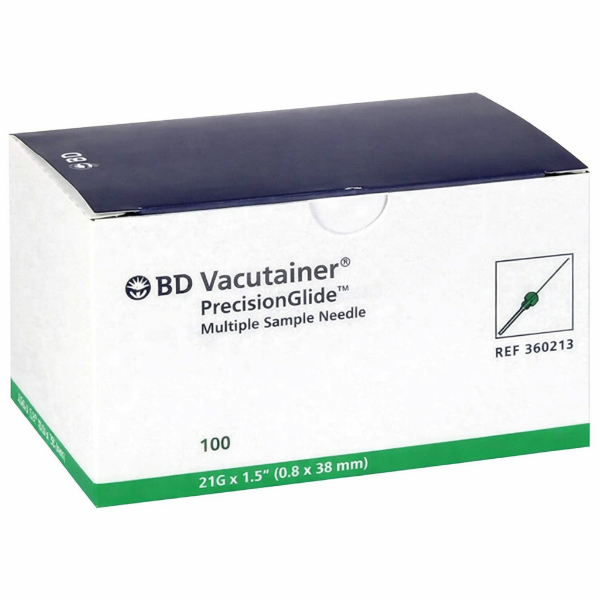 BD Vacutainer Kan Alma İğnesi Yeşil 360213 21G 0,8x38 mm 100'lü